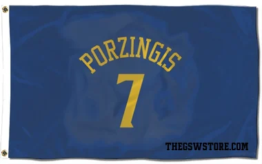 Royal Golden State Warriors Kristaps Porzingis   Flag (3 X 5)