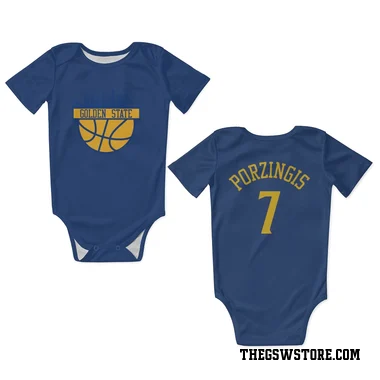 Royal Golden State Warriors Kristaps Porzingis   Newborn & Infant Bodysuit