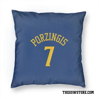 Royal Golden State Warriors Kristaps Porzingis   Pillow Cover (18 X 18)