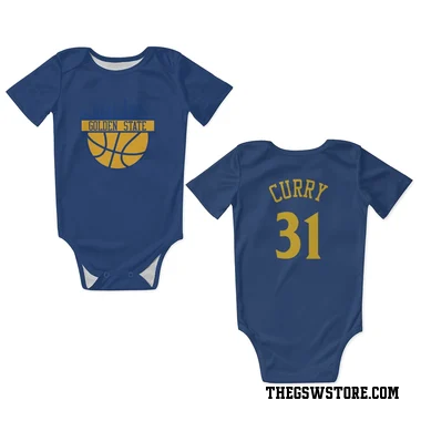 Royal Golden State Warriors Seth Curry   Newborn & Infant Bodysuit