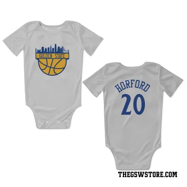 White Golden State Warriors Al Horford   Newborn & Infant Bodysuit