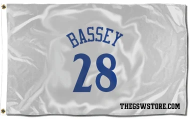 White Golden State Warriors Charles Bassey   Flag (3 X 5)