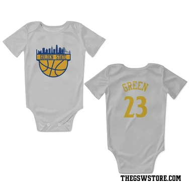 White Golden State Warriors Draymond Green   Newborn & Infant Bodysuit