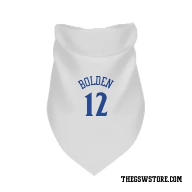White Golden State Warriors Marques Bolden   Dog & Cat Pet Bandana