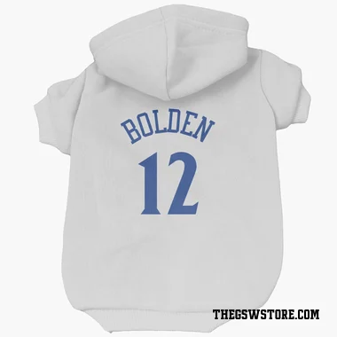 White Golden State Warriors Marques Bolden   Dog & Cat Pet Hoodie