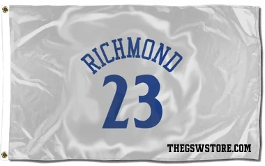 White Golden State Warriors Mitch Richmond   Flag (3 X 5)