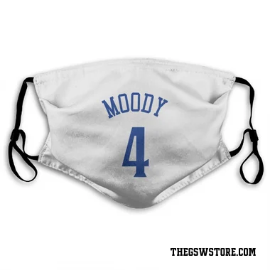 White Golden State Warriors Moses Moody   Face Mask