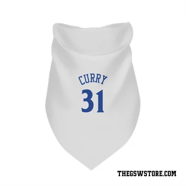 White Golden State Warriors Seth Curry   Dog & Cat Pet Bandana
