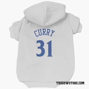 White Golden State Warriors Seth Curry   Dog & Cat Pet Hoodie