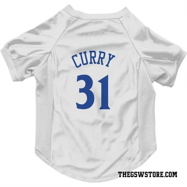 White Golden State Warriors Seth Curry   Dog & Cat Pet Jersey