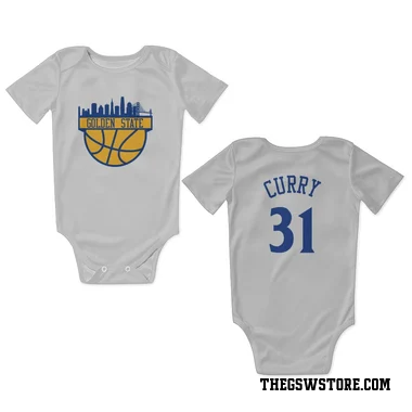 White Golden State Warriors Seth Curry   Newborn & Infant Bodysuit
